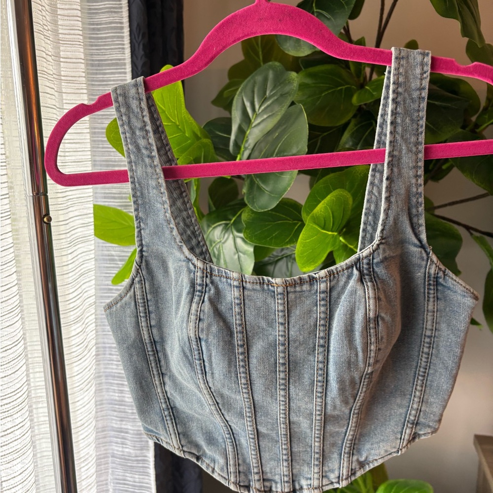 Denim Crop Top
